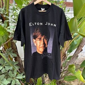 Vintage 1995 Elton John Made In England Tour T-Shirt XL GEM USA Single Stitch